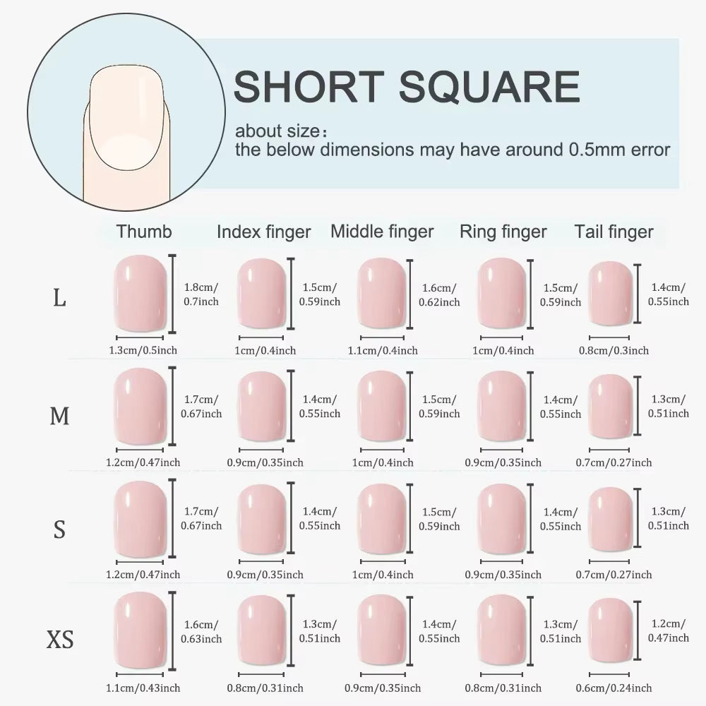 10pcs Handmade Pink White French Pearl Press on Nails