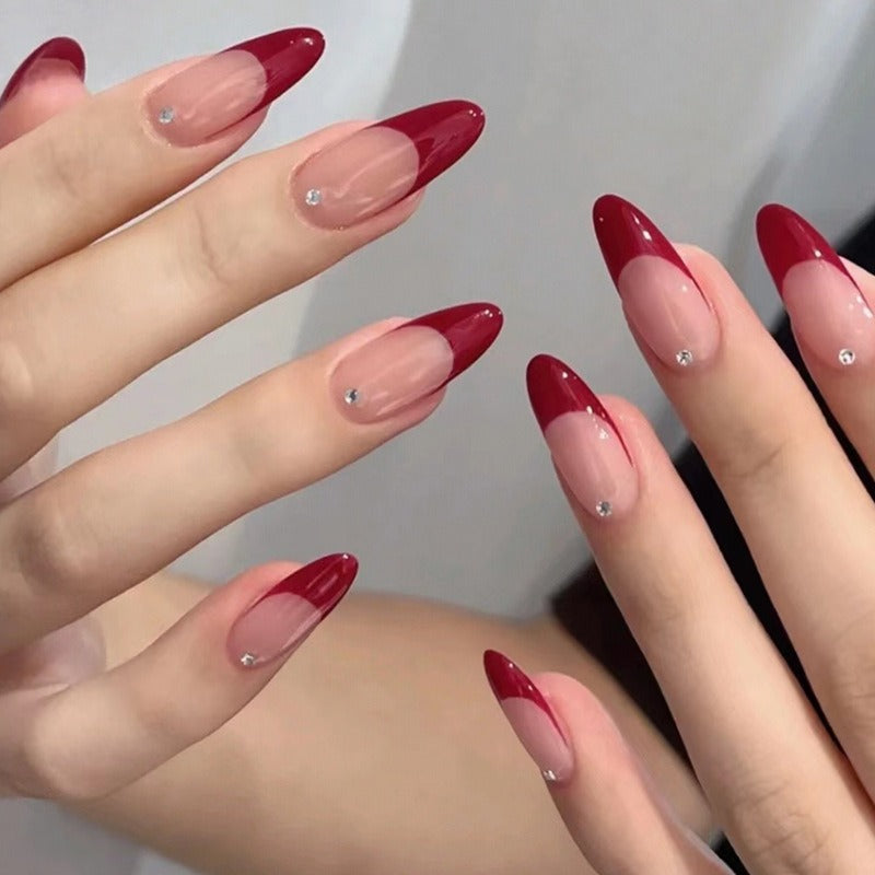 French Two Tone finished Press on Nails