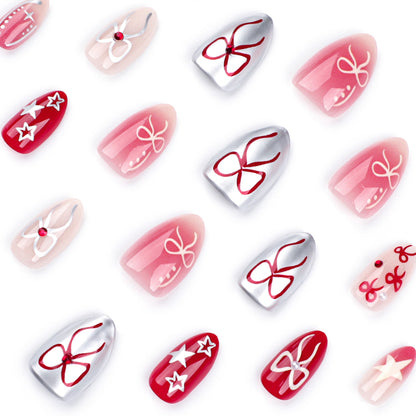 Cross Flash Diamond Press on Nails