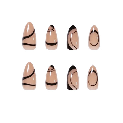24Pcs Patch French Manicure Press on Nails