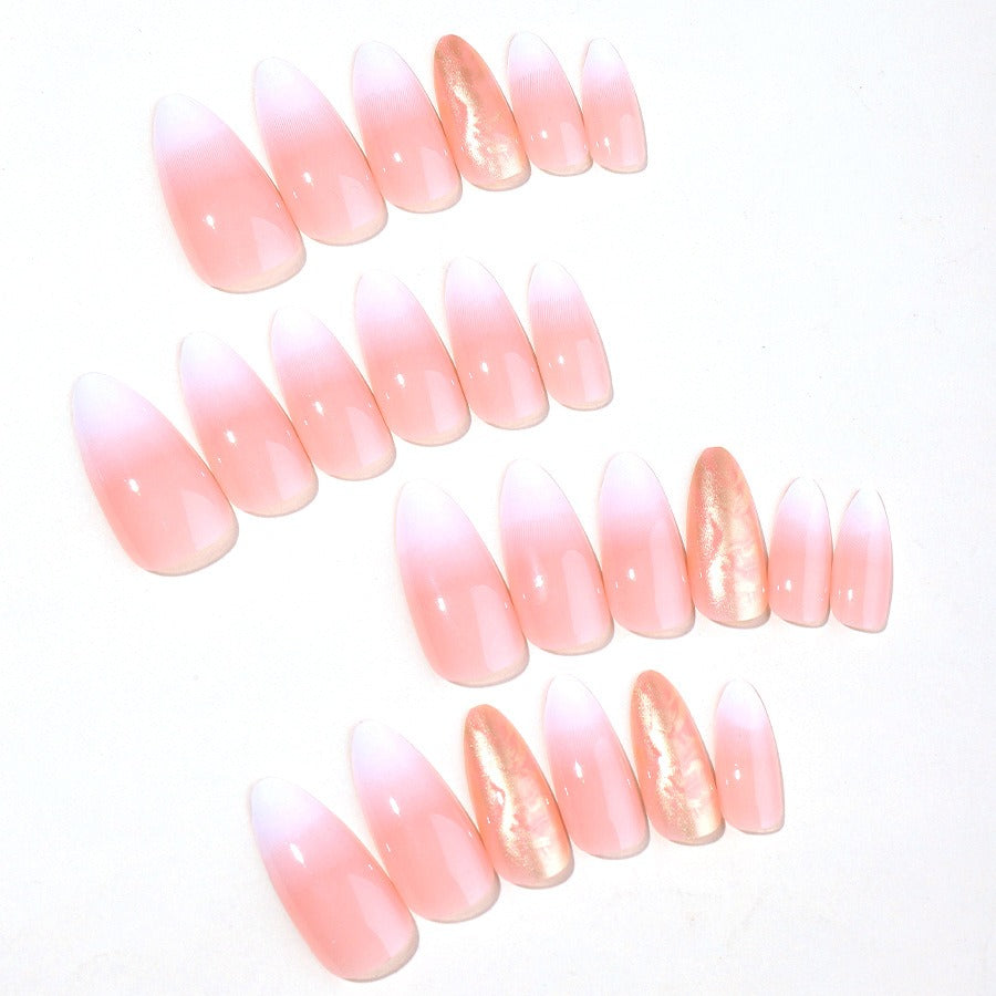 Gradient Glitter Almond Press on Nails