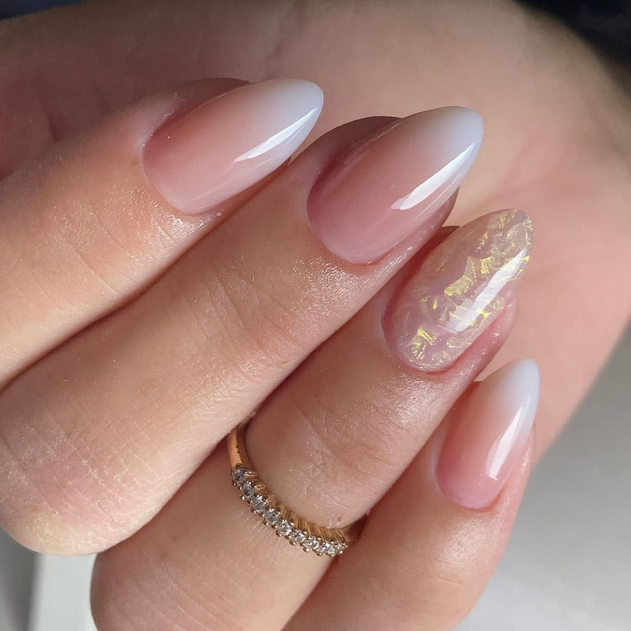 Gradient Glitter Almond Press on Nails