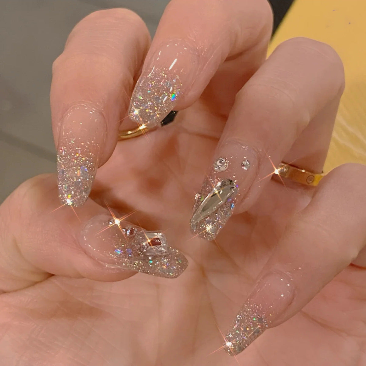 Glitter Manicure Finish Press on Nails