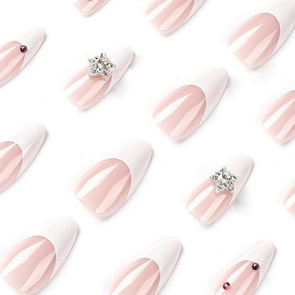 French White Style Press on Nails
