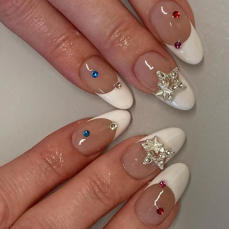 French White Style Press on Nails