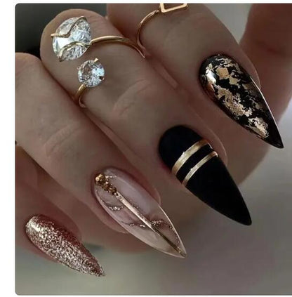 French Simple Glitter Girl’s soft and tender Press on Nails