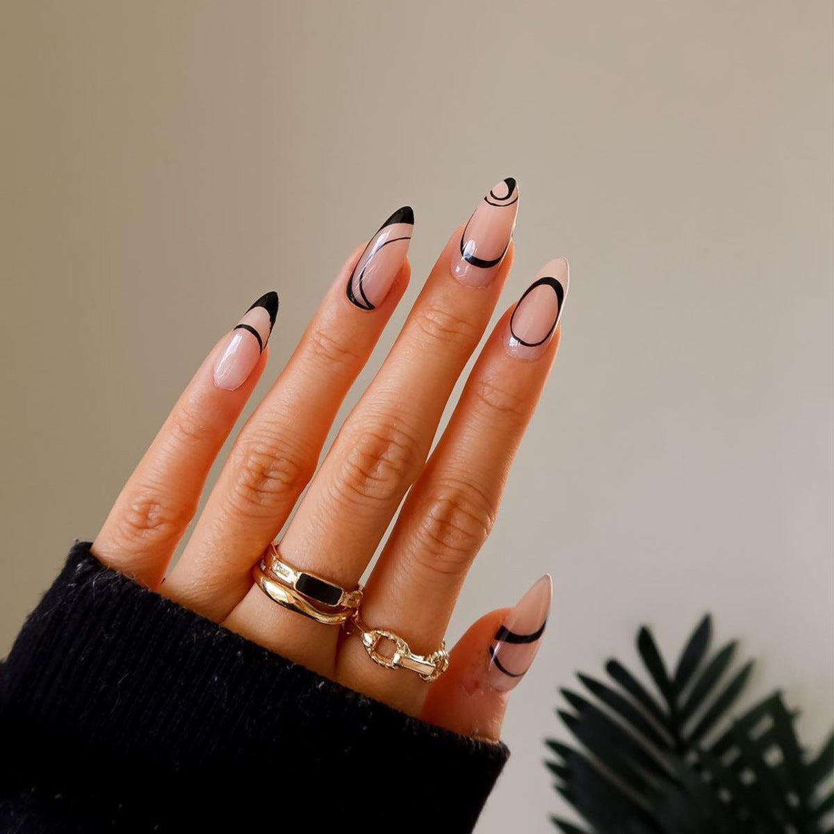 24Pcs Patch French Manicure Press on Nails