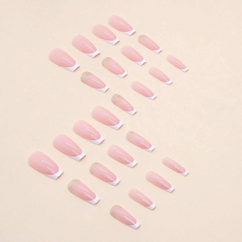 French Simple Glitter Girl’s soft and tender Press on Nails
