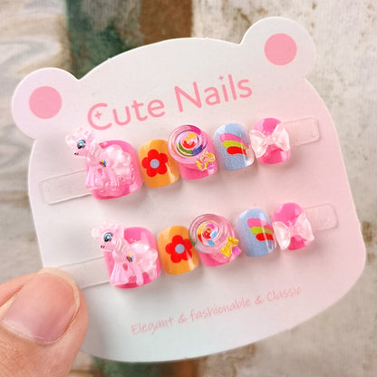 Children's Press on Nails Removable Art