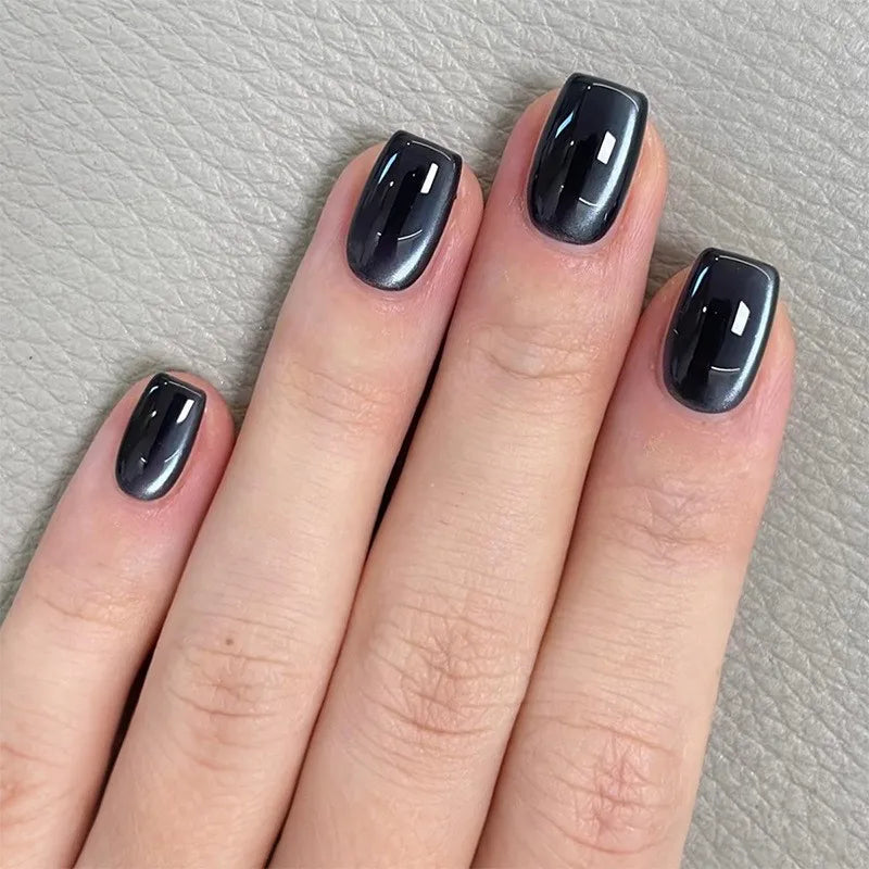 24Pcs Solid Color Design Press on Nails