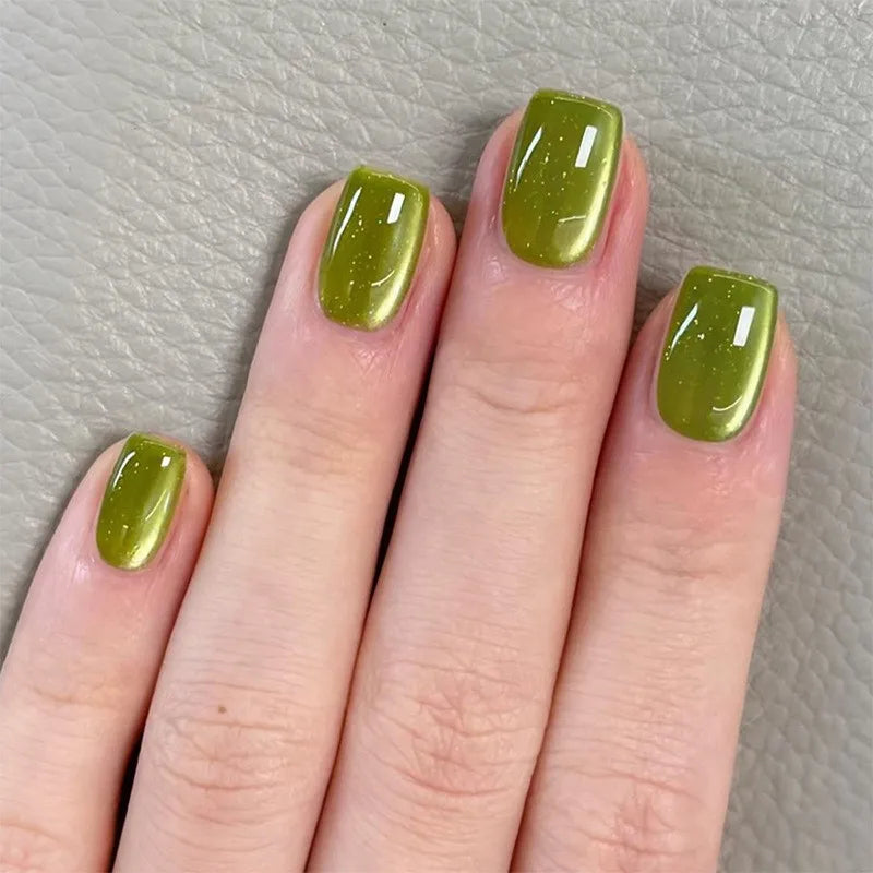 24Pcs Solid Color Design Press on Nails