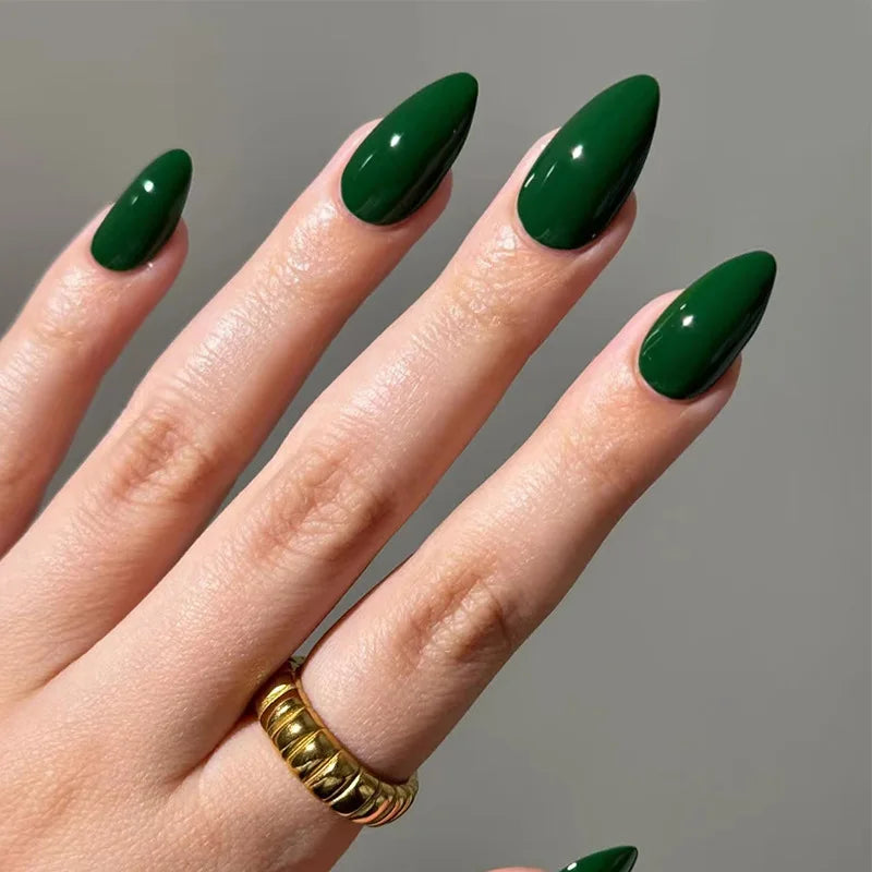 24Pcs Mid-Length Almond Press on Nails - Multiple Colours