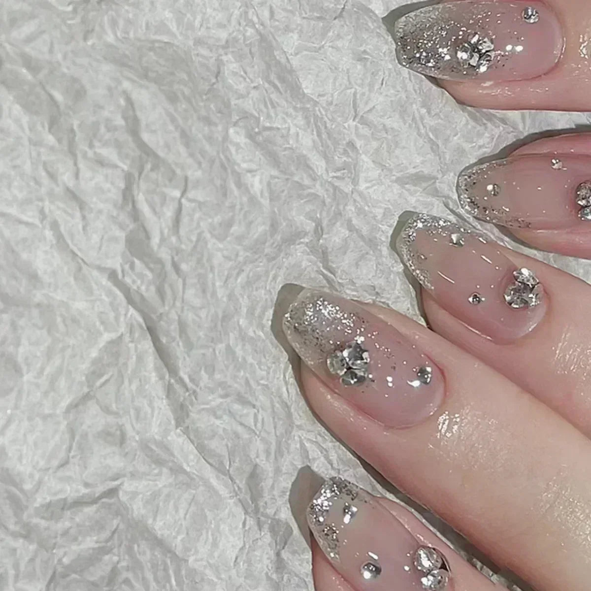 24Pcs Glitter Diamond Art Press on Nails - Multiple Designs