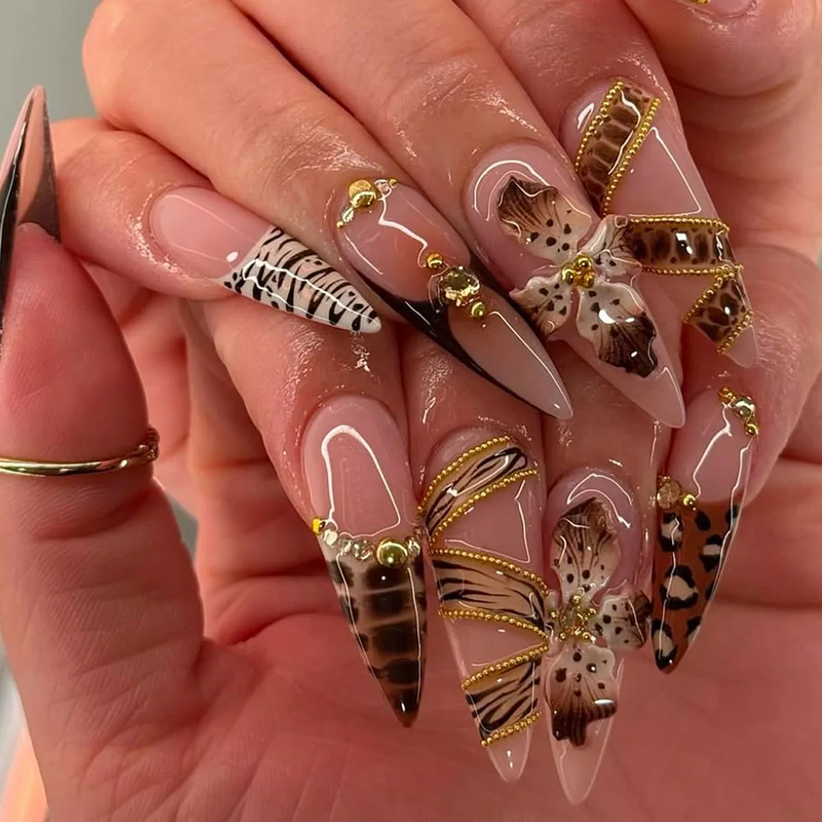 24pcs Almond Press on Nails - Multiple Colours