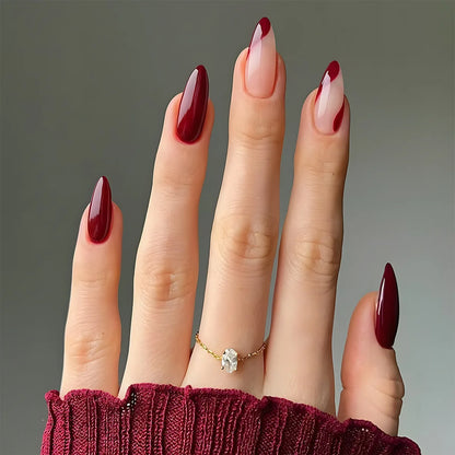 24Pcs Mid-Length Almond Press on Nails - Multiple Colours