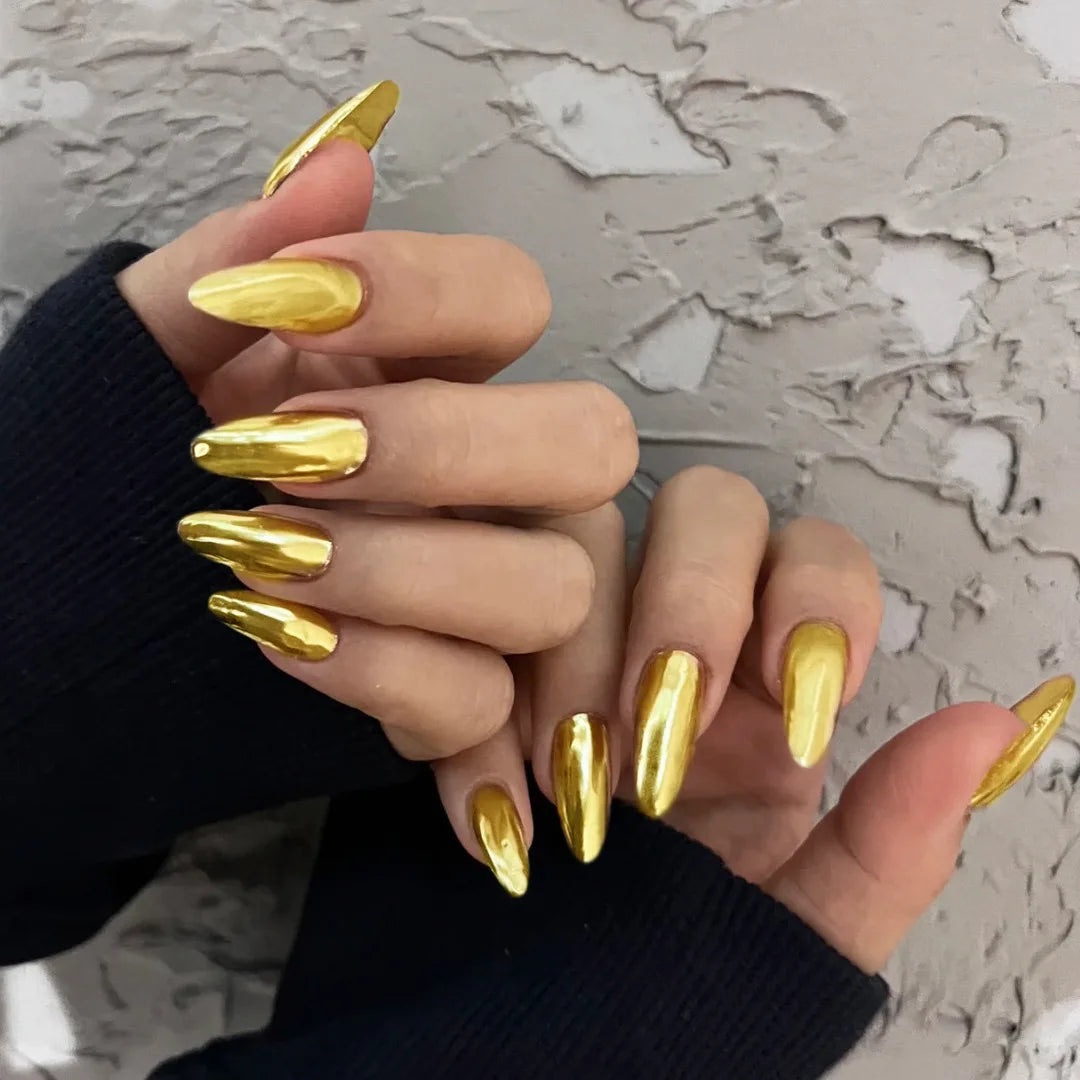 24Pcs Mid-Length Almond Press on Nails - Multiple Colours