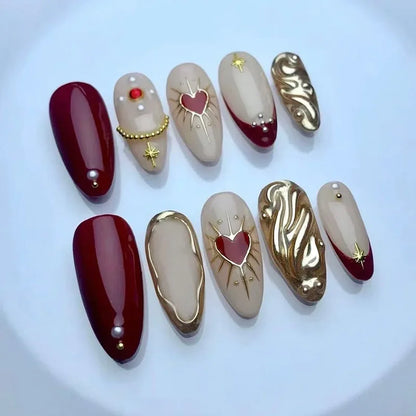 24Pcs 3D Ripple Design Press on Nails - Multiple Designs