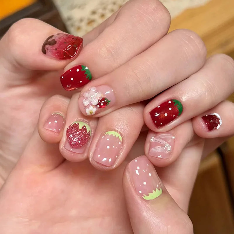 24Pcs Glitter Diamond Art Press on Nails - Multiple Designs