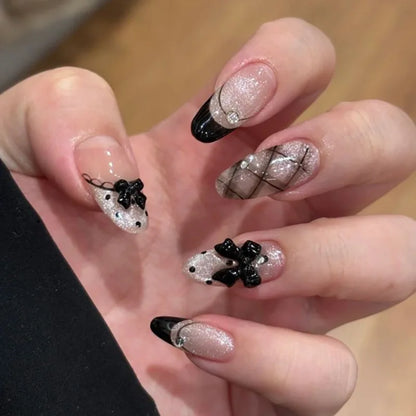 24Pcs Glitter Diamond Art Press on Nails - Multiple Designs