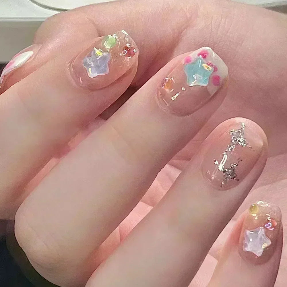 24Pcs Glitter Diamond Art Press on Nails - Multiple Designs