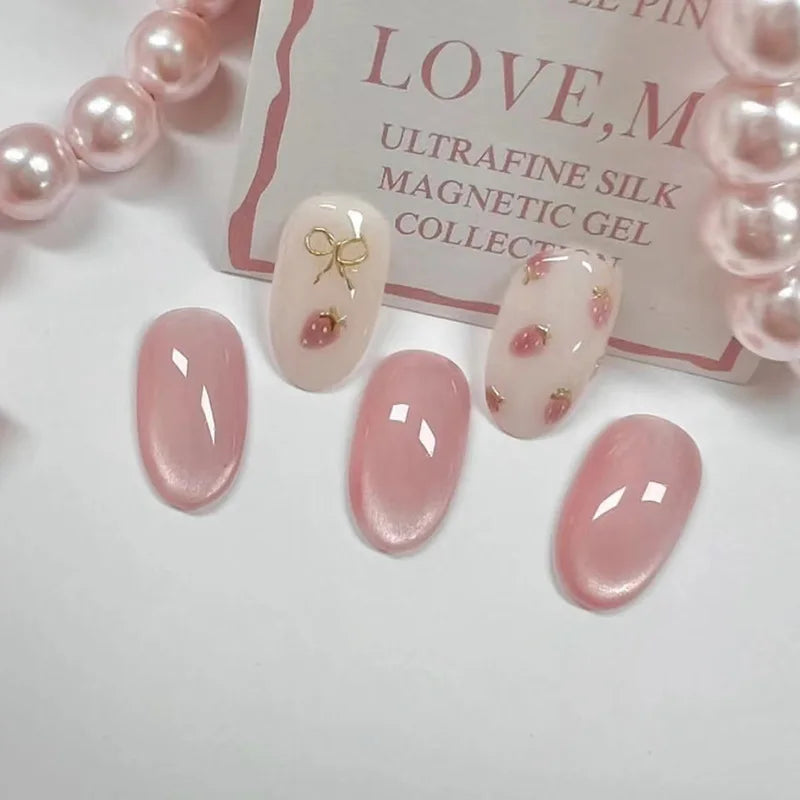 24Pcs Solid Color Design Press on Nails