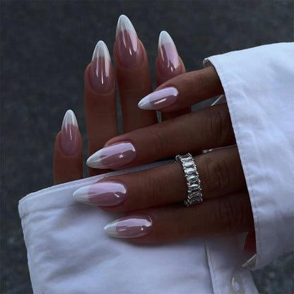 24Pcs Mid-Length Almond Press on Nails - Multiple Colours