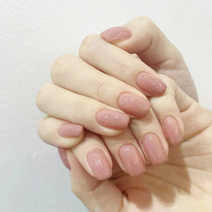 24Pcs Solid Color Design Press on Nails