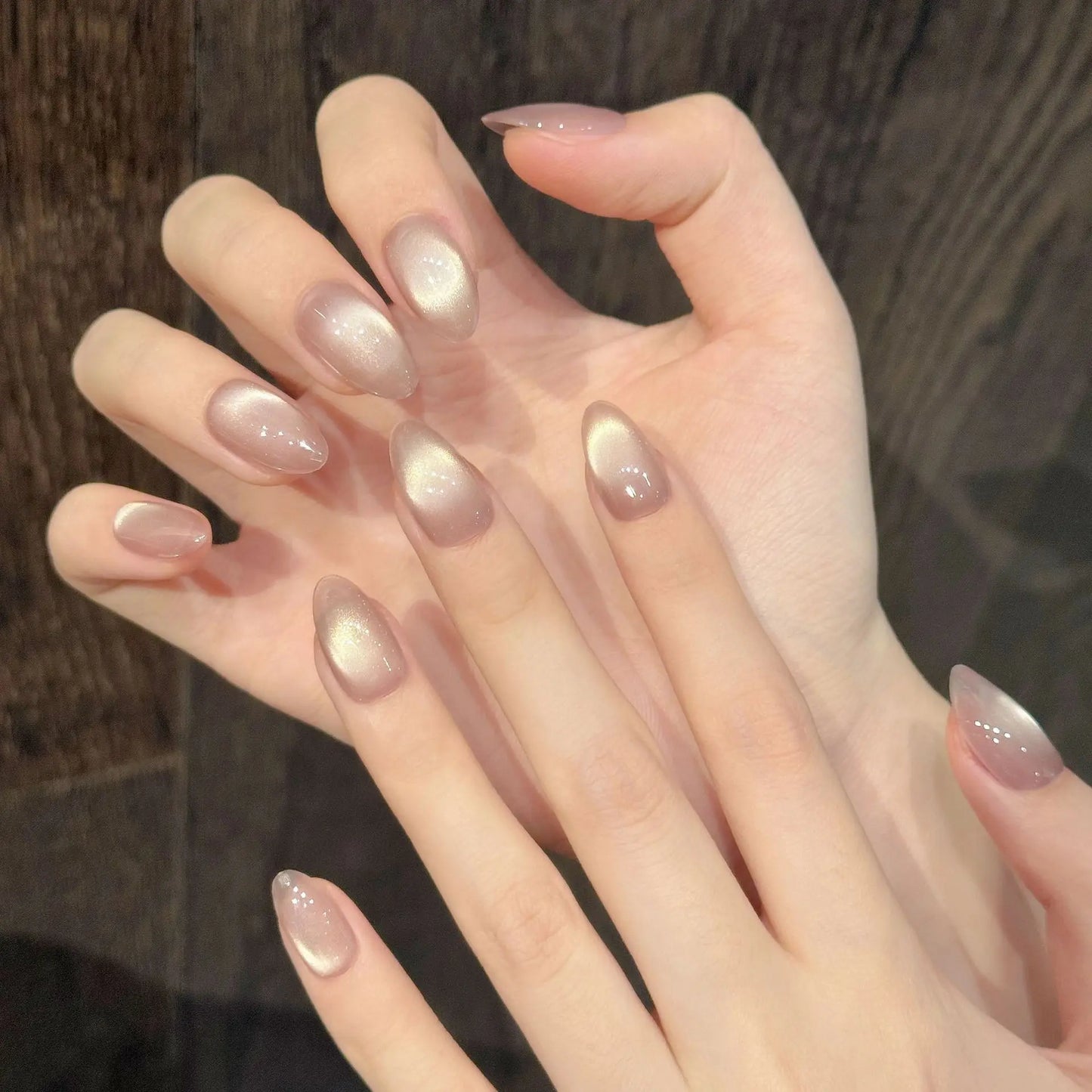 10Pcs Solid Acrylic Almond Glossy Press on Nails - Multiple Colours