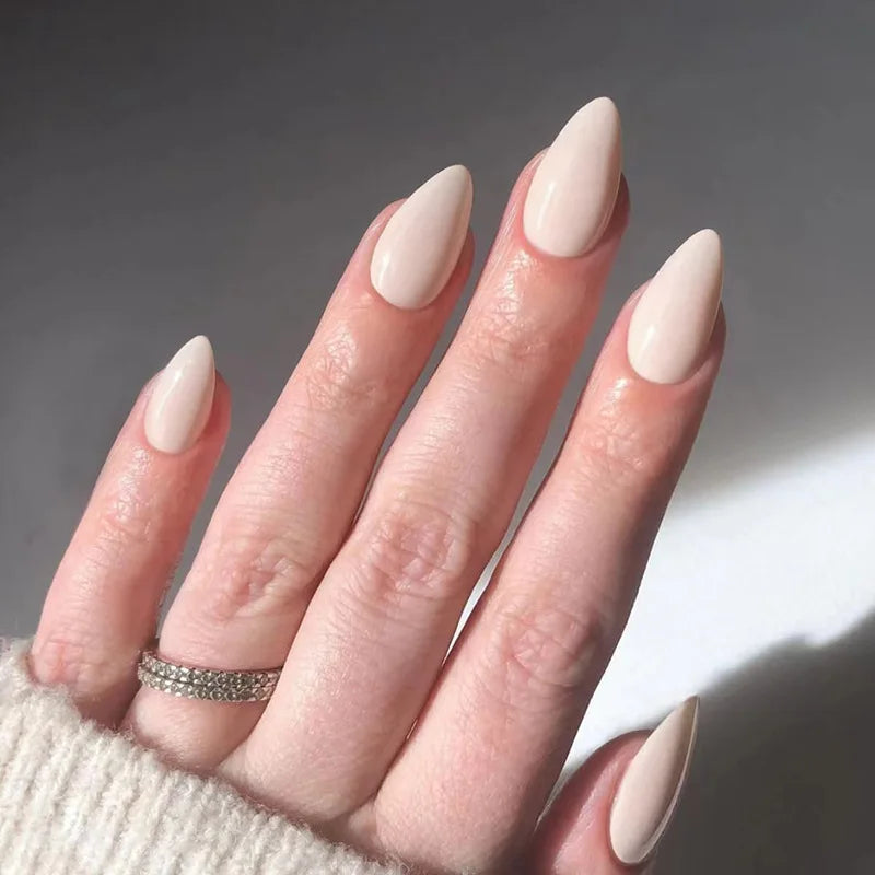 24Pcs Mid-Length Almond Press on Nails - Multiple Colours