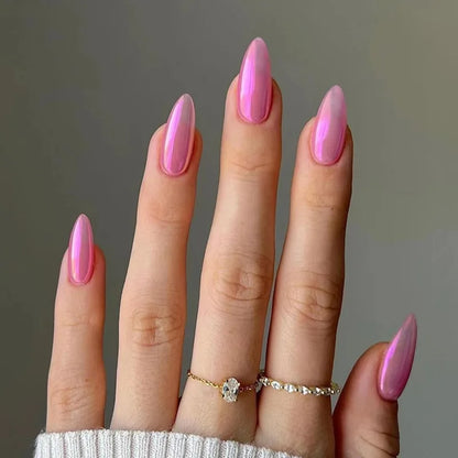 24Pcs Mid-Length Almond Press on Nails - Multiple Colours