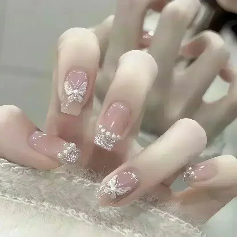 24Pcs Glitter Diamond Art Press on Nails - Multiple Designs