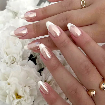 24Pcs Mid-Length Almond Press on Nails - Multiple Colours