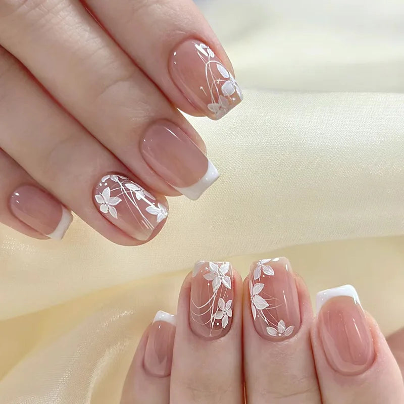 24pcs Glossy Metallic Almond Press on Nails - Multiple Colours