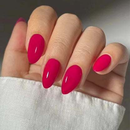 24Pcs Mid-Length Almond Press on Nails - Multiple Colours