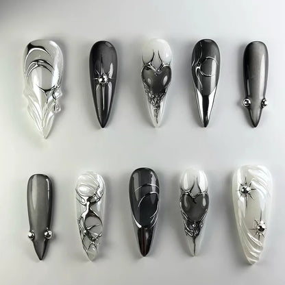 24Pcs 3D Ripple Design Press on Nails - Multiple Designs