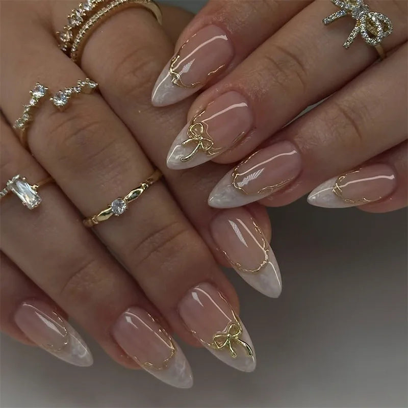 24pcs Floral & Coral Almond Press on Nails - Multiple Designs