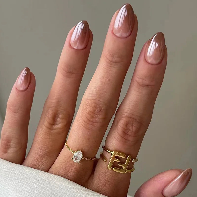 24Pcs Mid-Length Almond Press on Nails - Multiple Colours