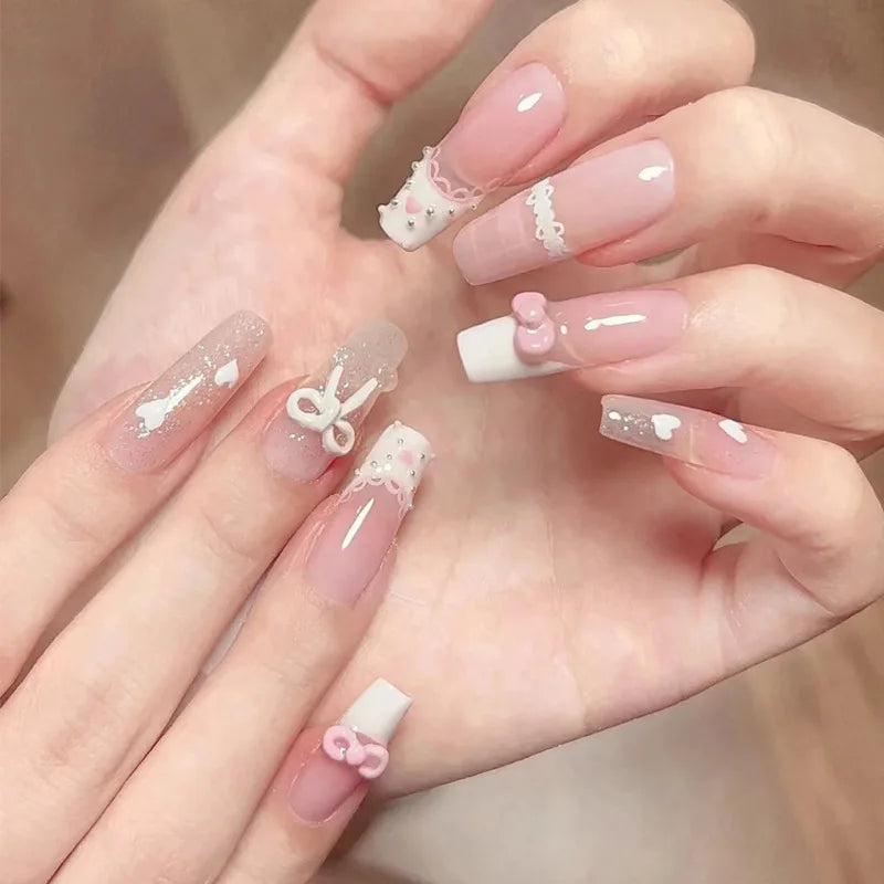 24Pcs Glitter Diamond Art Press on Nails - Multiple Designs
