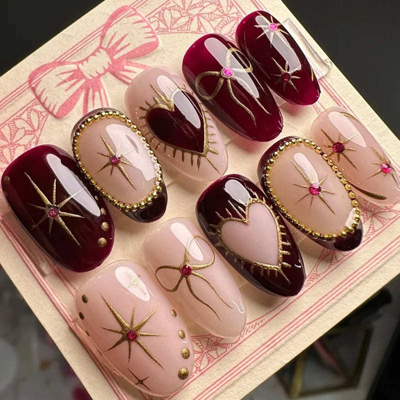 24Pcs 3D Ripple Design Press on Nails - Multiple Designs