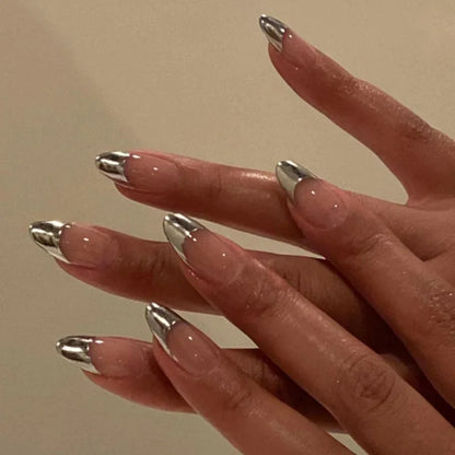 24Pcs Mid-Length Almond Press on Nails - Multiple Colours