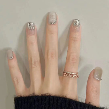24Pcs Glitter Diamond Art Press on Nails - Multiple Designs