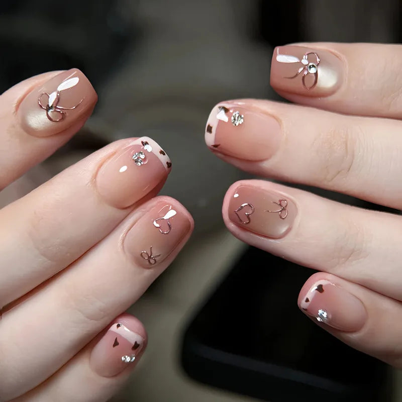 24Pcs Glitter Diamond Art Press on Nails - Multiple Designs
