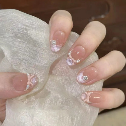 24pcs Almond Press on Nails - Multiple Colours