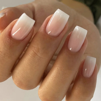24Pcs Oval Short Acrylic Gel Press on Nails