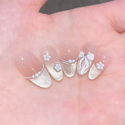 24pcs Floral & Coral Almond Press on Nails - Multiple Designs
