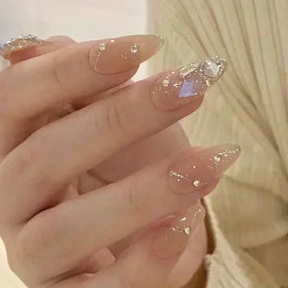 24Pcs Glitter Diamond Art Press on Nails - Multiple Designs