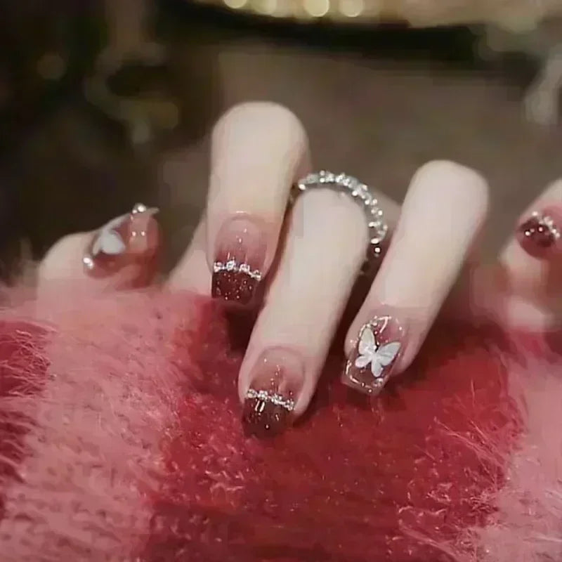 24Pcs Glitter Diamond Art Press on Nails - Multiple Designs