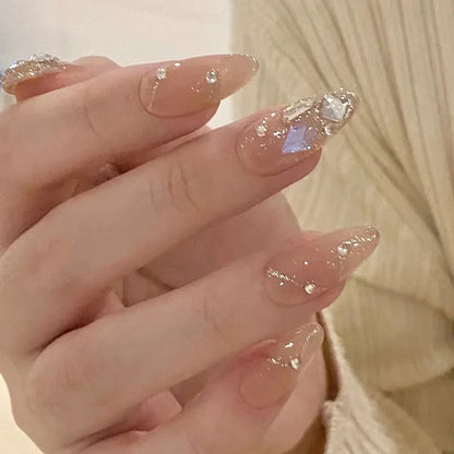 24pcs Almond Press on Nails - Multiple Colours