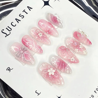 24Pcs 3D Ripple Design Press on Nails - Multiple Designs
