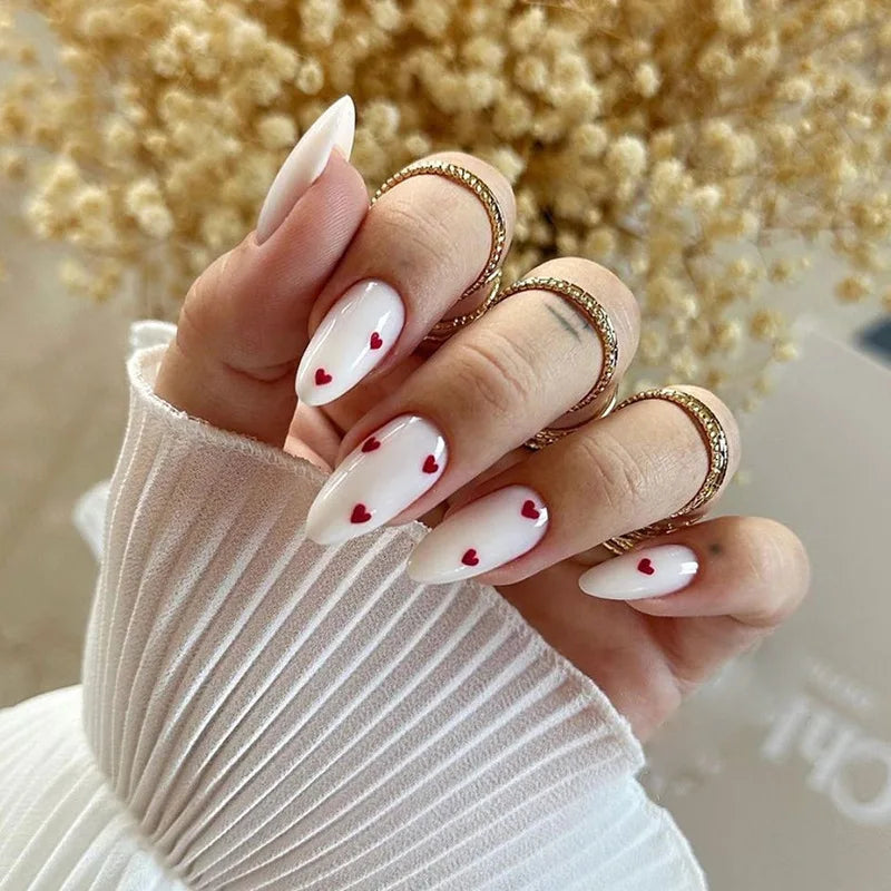 24Pcs Mid-Length Almond Press on Nails - Multiple Colours